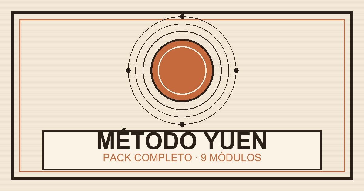Tarjeta del pack completo del Método Yuen, 9 módulos